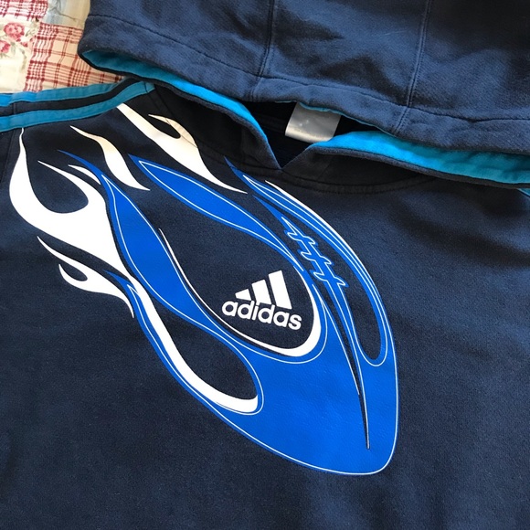 Vintage 2000s Adidas Football Hoodie Sweater - Picture 2 of 7
